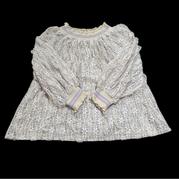 Chicwish Sheer Lace Ruffle Top - NWT | Fits Like Size Large - Picture 3 of 6